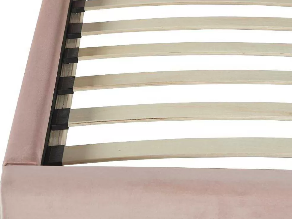 Vente-unique Cama Concha De 90X190 Cm Em Veludo Cor Rosa - Moana* Cama De Criança