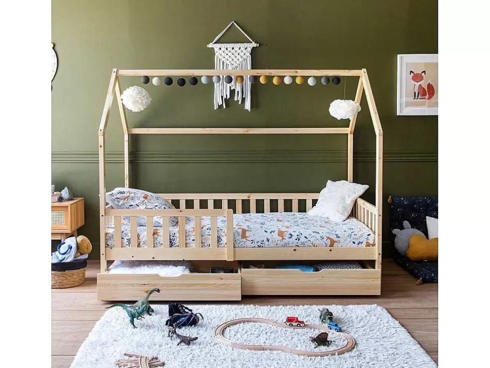 Happy Garden Cama De Cabina Para Crianças 190X90Cm Em Madeira Com Gavetas Marceau* Cama De Criança