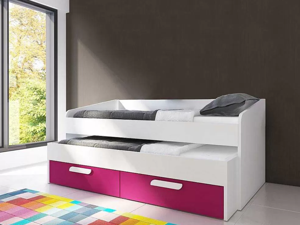 Vente-unique Cama Dupla Adams (190 90 Cm)(Fucsia)* Cama Dupla