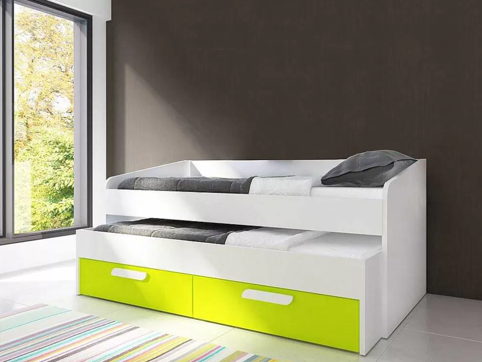 Vente-unique Cama Dupla Adams (190 90 Cm)(Verde)* Cama Dupla