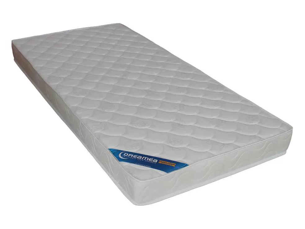 Vente-unique Cama Dupla Banco De 2X90X190 Cm Em Tecido Cinza + Colchão - Louise* Cama Dupla