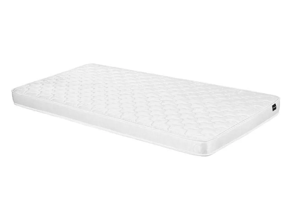 Vente-unique Cama Dupla Diva 2X90X190 Cm Em Pele Sintética Branco + Colchões - Mathilde* Cama Dupla