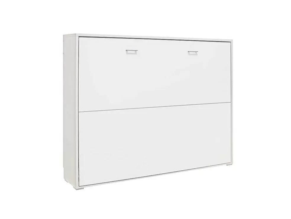 Venprodin Cama Dupla Dobravel Horizontal 135X190 Cor Branco* Cama Rebatível