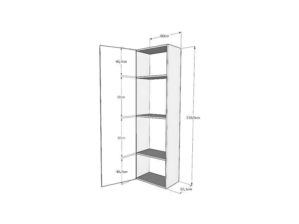 ITAMOBY Cama Retratil 160 Vertical Kentaro Com Armário Coluna E Armários Suspensos Cinza Branca* Cama Rebatível