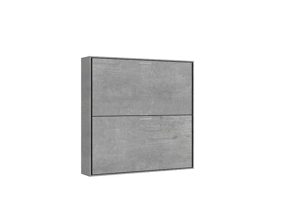ITAMOBY Cama Retratil Beliche Solteiro Horizontal Kando Com Colchões Cimento* Cama Rebatível