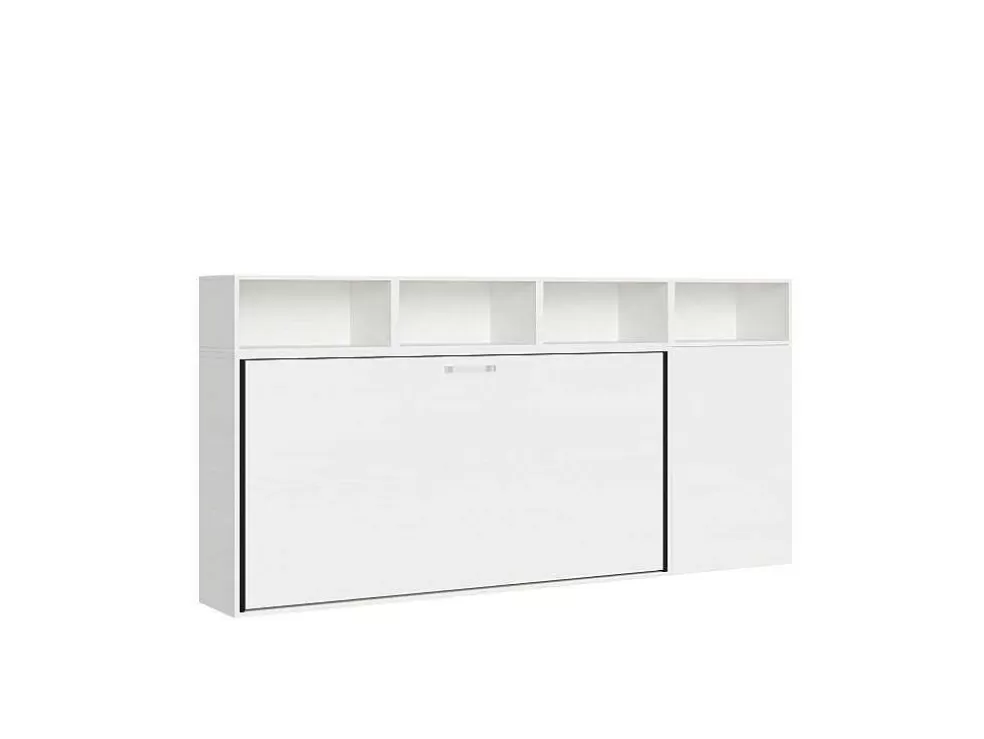 ITAMOBY Cama Retratil Solteiro Horizontal Kando Com Colchão Composicao A Cinza Branca* Cama Rebatível