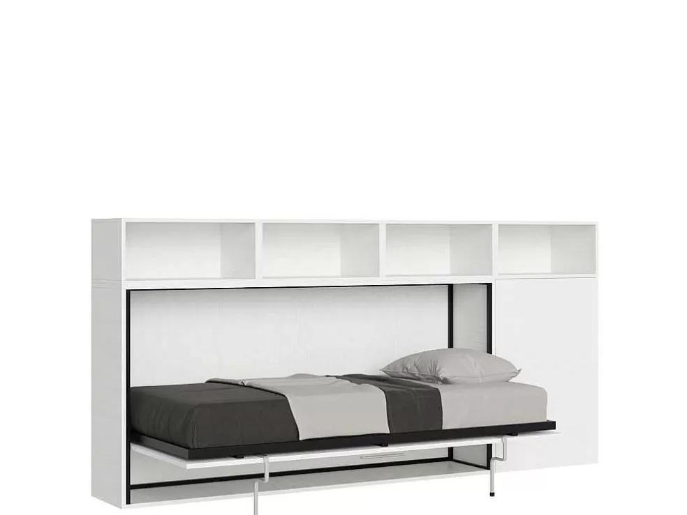 ITAMOBY Cama Retratil Solteiro Horizontal Kando Composicao A Cinza Branca* Cama Rebatível