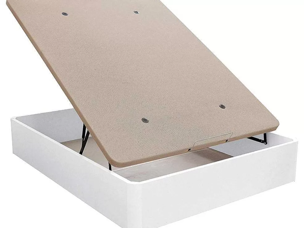 Venprodin Canape Dobravel Branco De Grande Capacidade 150X190Cm, Tampa Estofada 3D Respiravel* Cama Com Arrumação