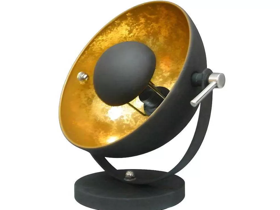 OZAIA Candeeiro De Estilo Cinematografico Industrial Movie - A 37 Cm - Bicolor, Interior Em Dourado E Exterior Em Preto, Da Marca Inside Art* Promoções Decoração