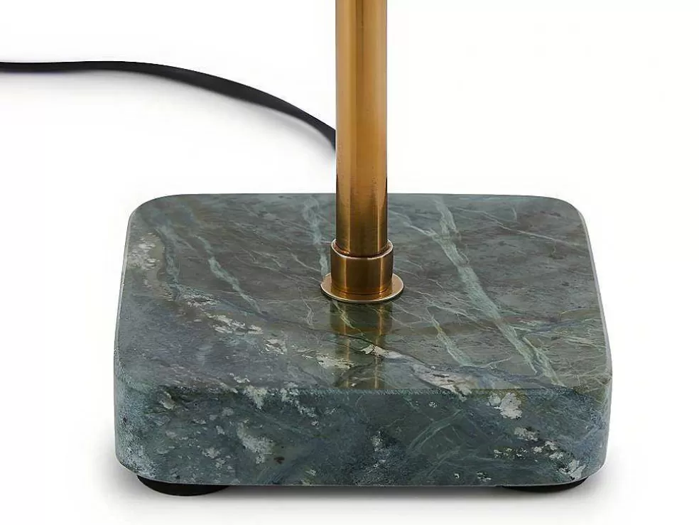 OZAIA Candeeiro Mesa De Cabeceira Forma Cogumelo Estilo Art Deco Amanite - Marmore E Ferro - 24,5 X 24,5 X 52 Cm - Dourado* Promoções Decoração