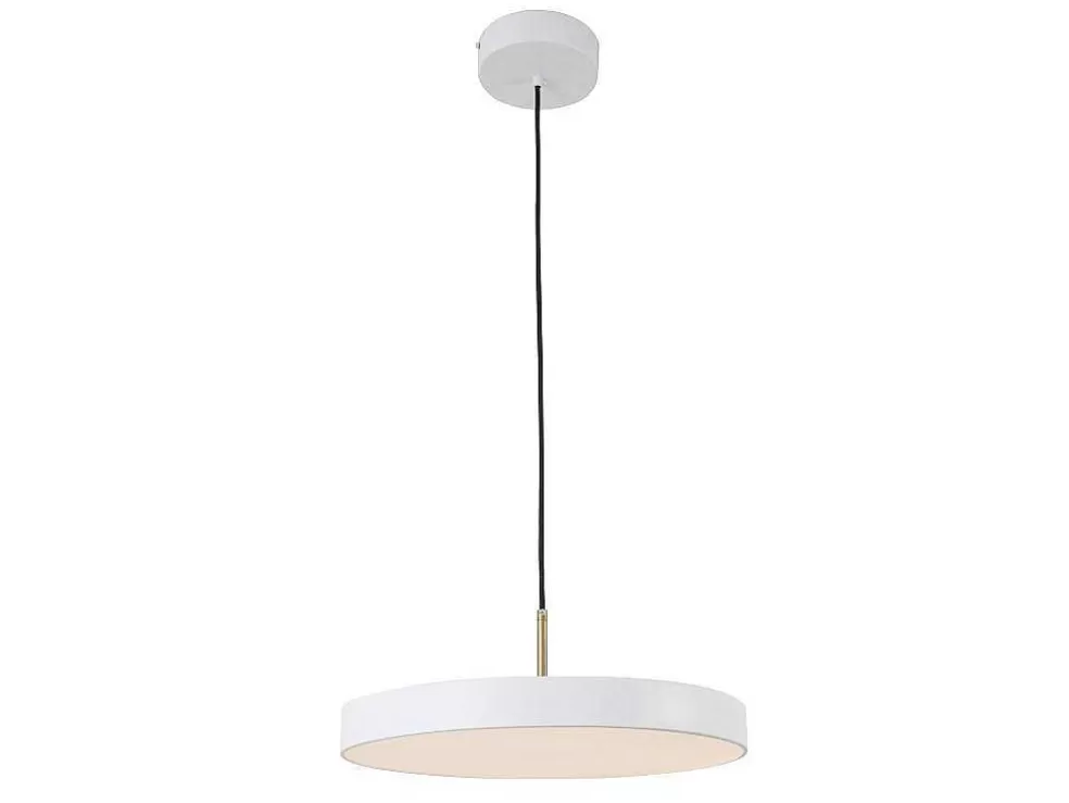 OZAIA Candeeiro Suspenso Design Redondo Com Leds Em Metal D45 Cm Branco - Vaughan* Promoções Decoração