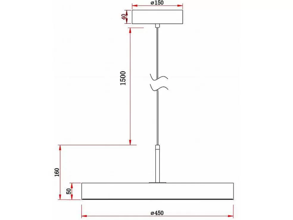 OZAIA Candeeiro Suspenso Design Redondo Com Leds Em Metal D45 Cm Branco - Vaughan* Promoções Decoração
