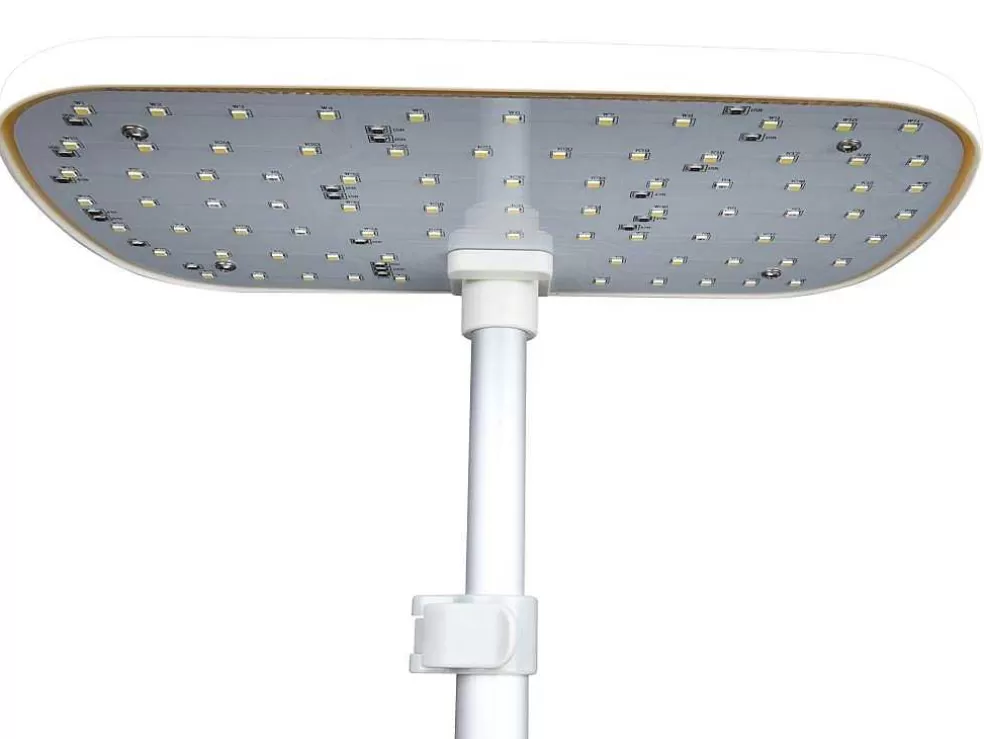 Vente-unique Canteiro De Interior Com Leds 6 Plantas, Altura Ajustavel, Branco - Gardenio* Floreira