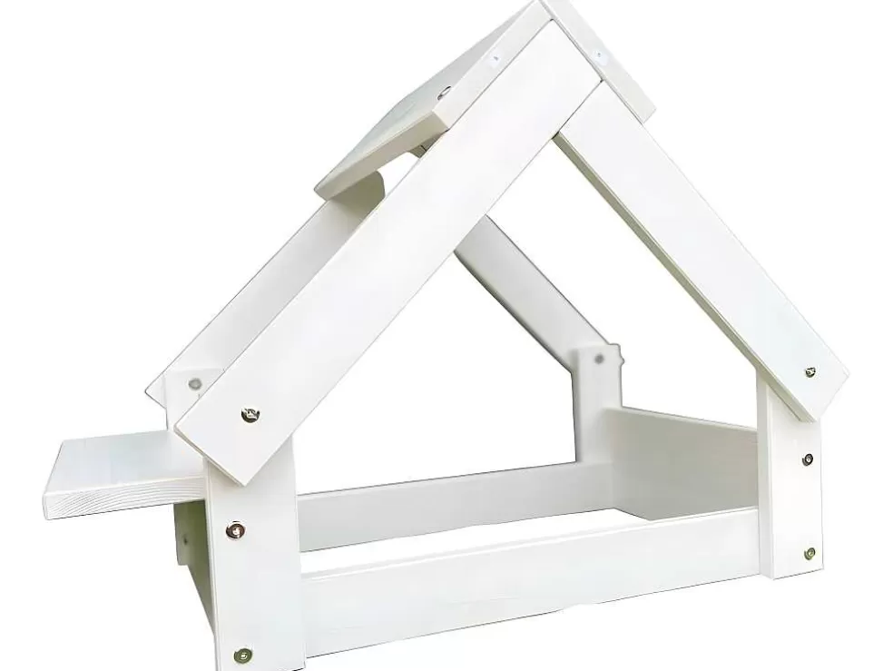 Skraut Home Casa Do Cao Branco - Cama Com Moldura Em Madeira Natural Fsc* Acessórios Para Animais De Estimação