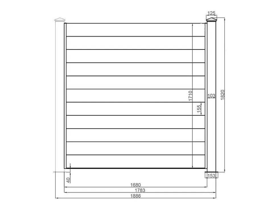 EXPERTLAND Cerca De Pousar A182 X L188,6 Cm Aluminio Antracite - Otavio* Canico E Cerca