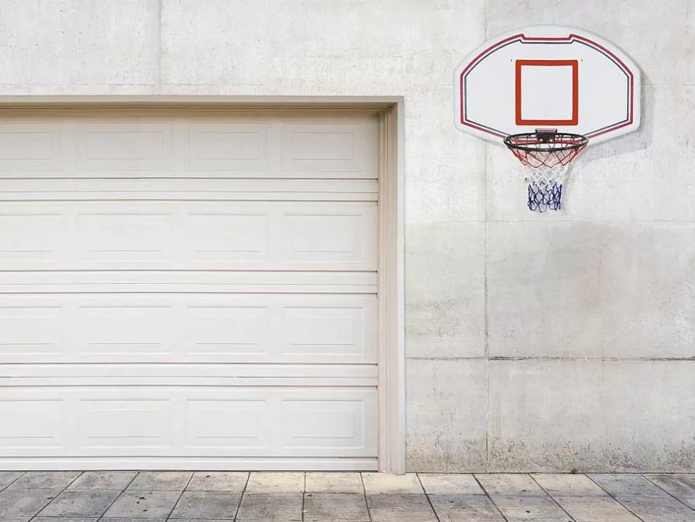 Vente-unique Cesto De Basquetebol De Parede Branco L111 X A77 Cm - Bemidji* Jogo De Exterior