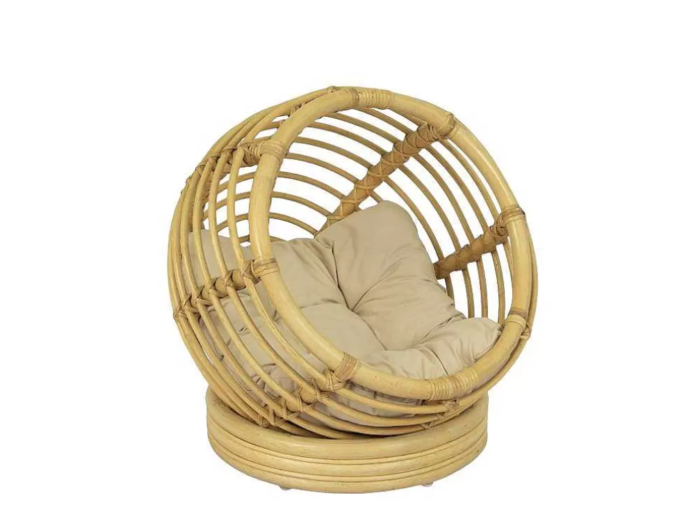 Vente-unique Cesto Redonda Para Animais Em Rotim C49,5 X A52 Cm Natural - Malabo* Acessórios Para Animais De Estimação