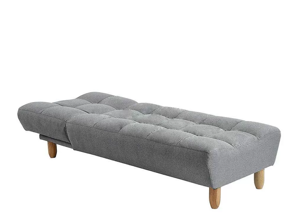 Vente-unique Chaise Longue Clic Clac Em Tecido Cinzento - Esteban* Chaise Longue