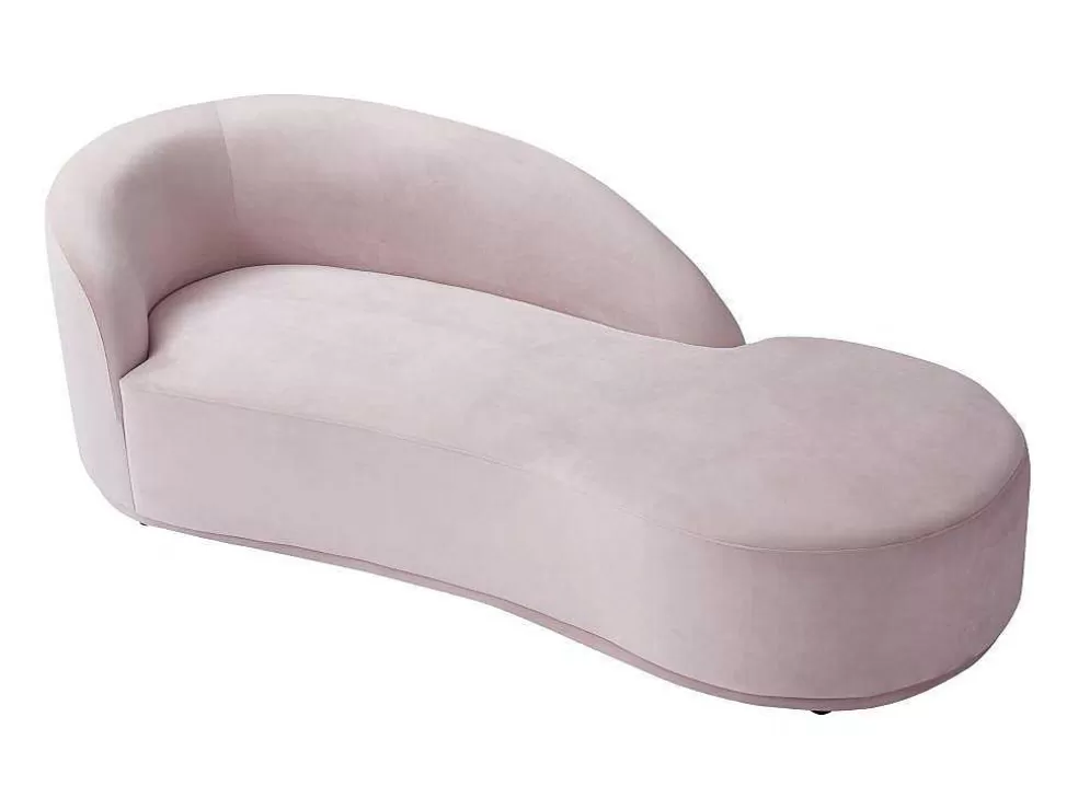 PASCAL MORABITO Chaise Longue Direita Veludo Cor-De-Rosa - Lonigo De * Chaise Longue