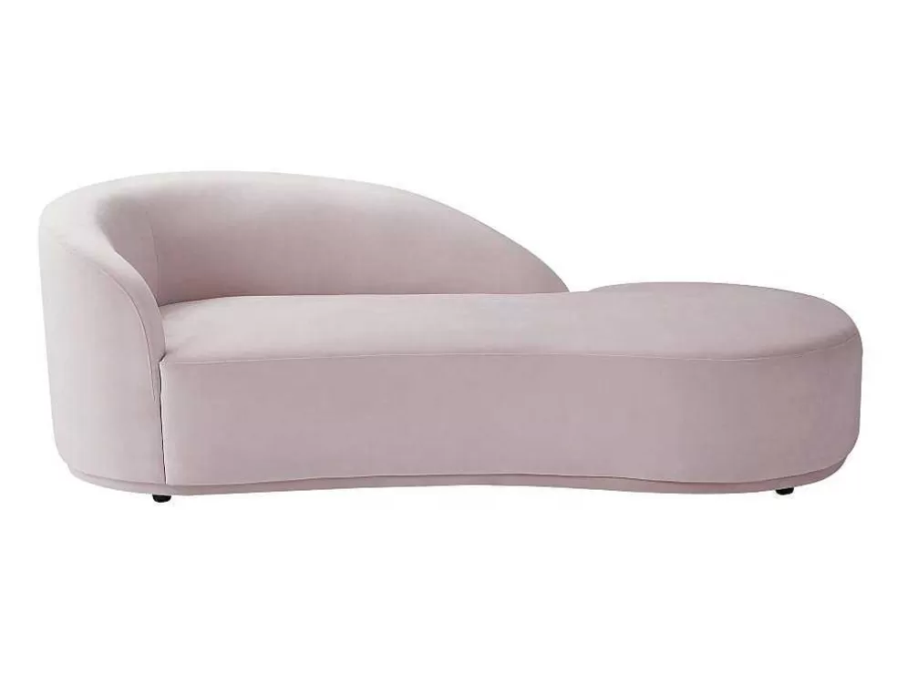 PASCAL MORABITO Chaise Longue Direita Veludo Cor-De-Rosa - Lonigo De * Chaise Longue