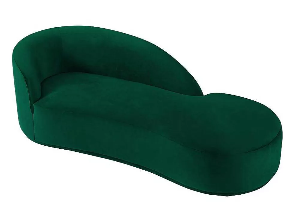 PASCAL MORABITO Chaise Longue Direita Veludo Verde - Lonigo De * Chaise Longue