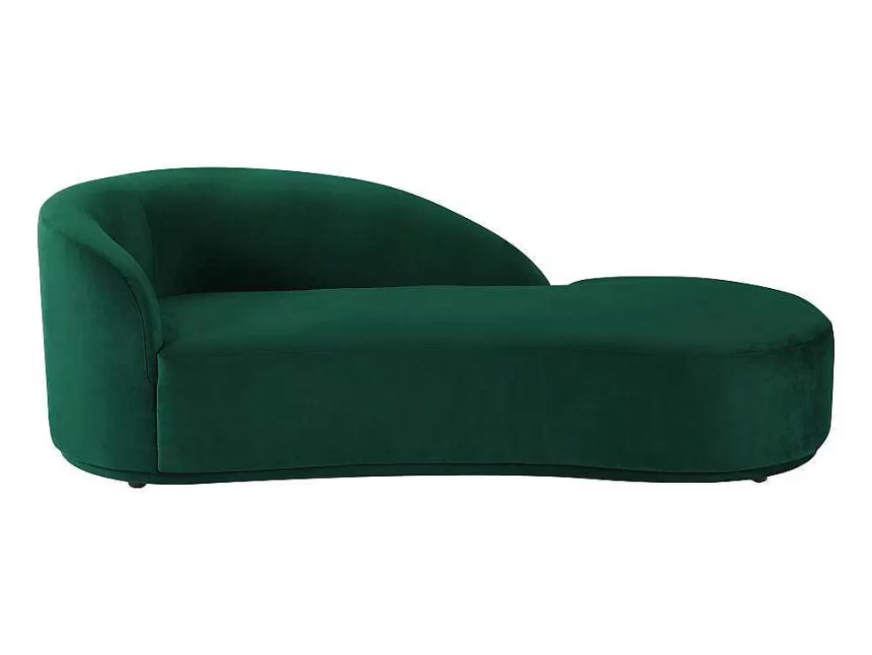 PASCAL MORABITO Chaise Longue Direita Veludo Verde - Lonigo De * Chaise Longue