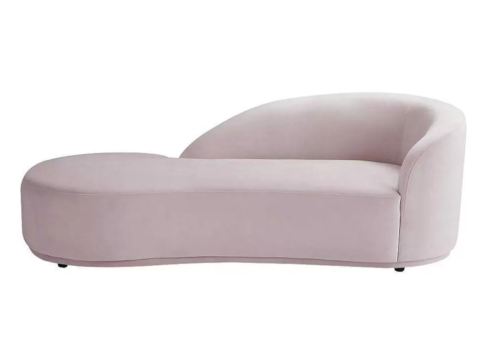 PASCAL MORABITO Chaise Longue Esquerda Veludo Cor-De-Rosa - Lonigo De * Chaise Longue