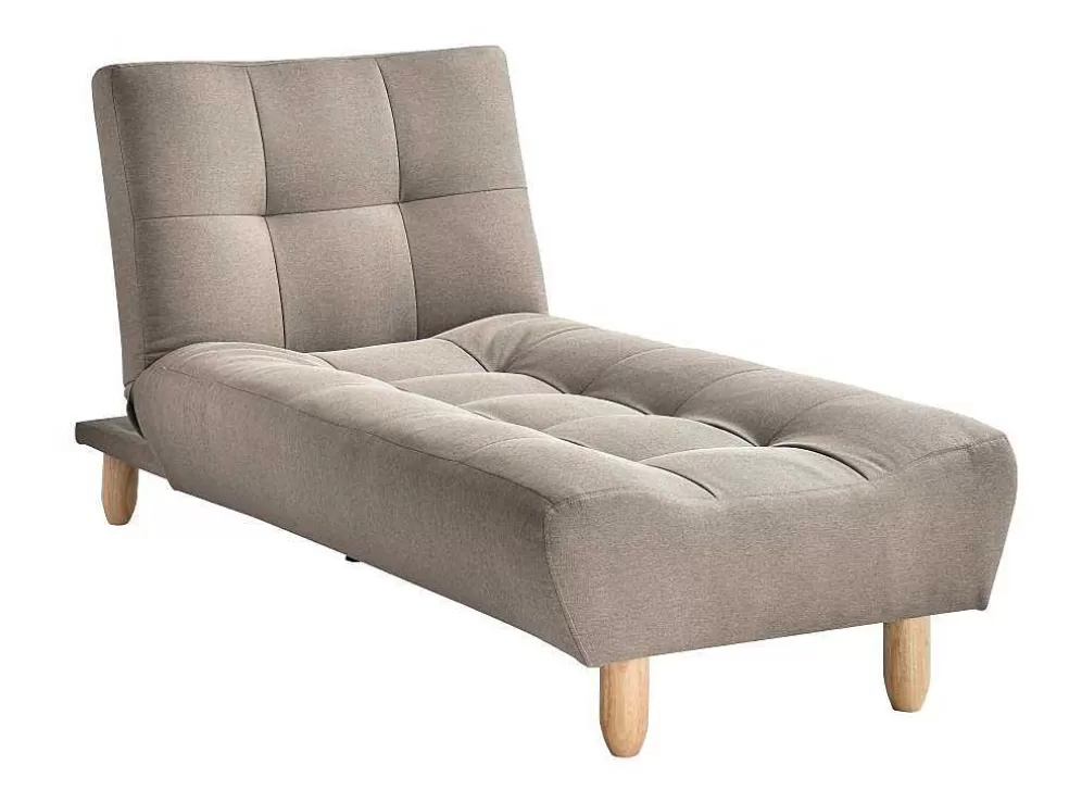 Vente-unique Chaise-Longue Clic-Clac Tecido Taupe - Esteban* Chaise Longue