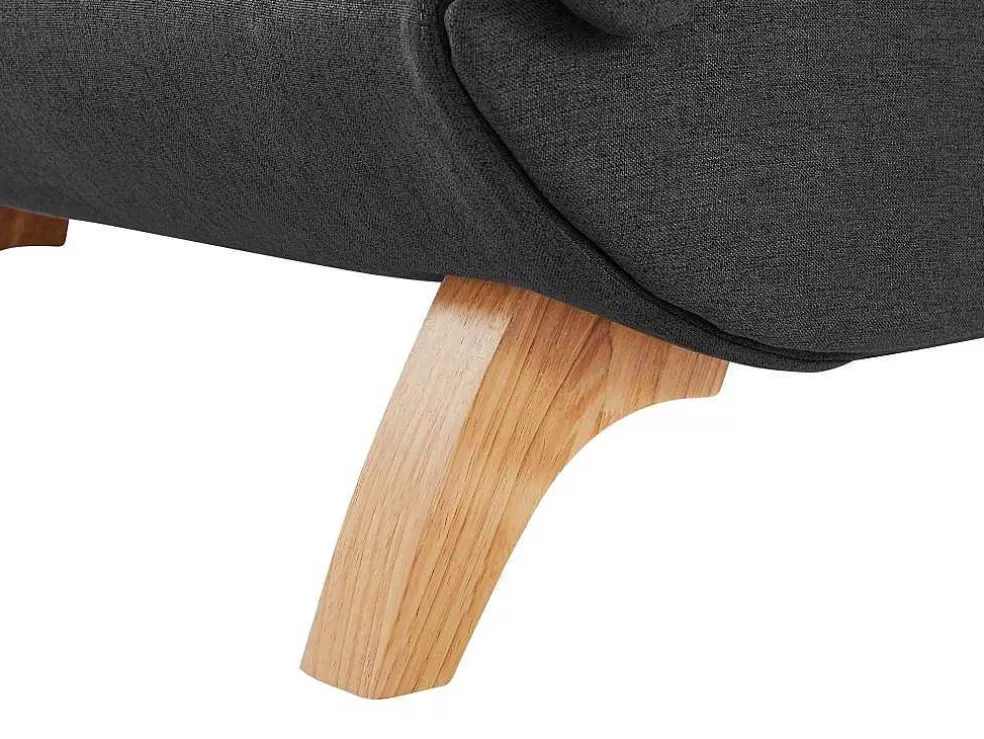 Vente-unique Chaise-Longue Direita Convertivel Em Tecido Antracite Com Espaco De Arrumação - Penelope* Chaise Longue
