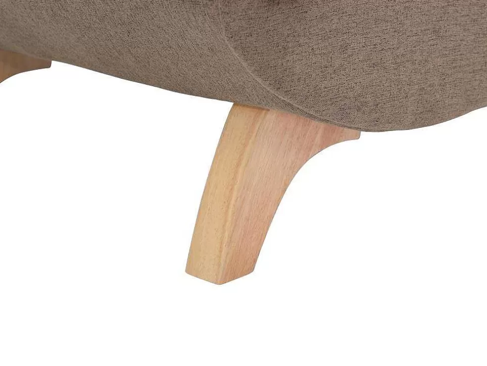 Vente-unique Chaise-Longue Direita Convertivel Em Tecido Castanho Com Espaco De Arrumação - Penelope* Chaise Longue