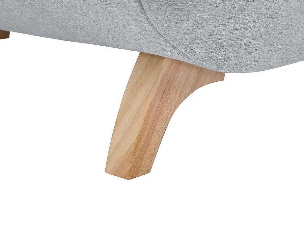 Vente-unique Chaise-Longue Direita Convertivel Em Tecido Cinza-Claro Com Espaco De Arrumação - Penelope* Chaise Longue