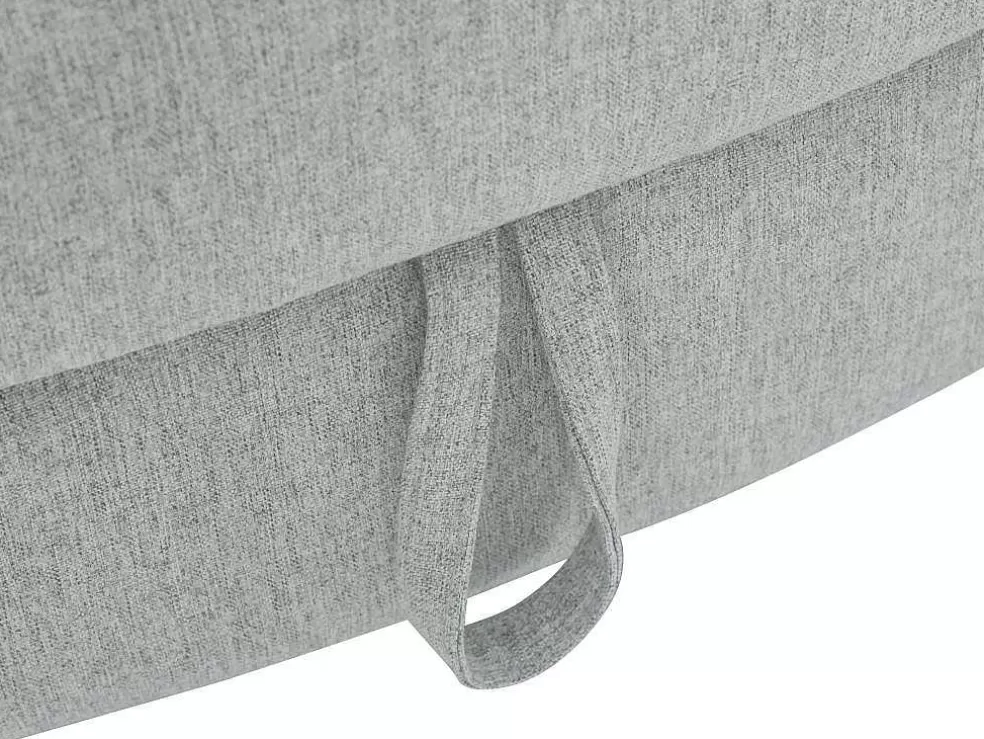 Vente-unique Chaise-Longue Direita Convertivel Em Tecido Cinza-Claro Com Espaco De Arrumação - Penelope* Chaise Longue