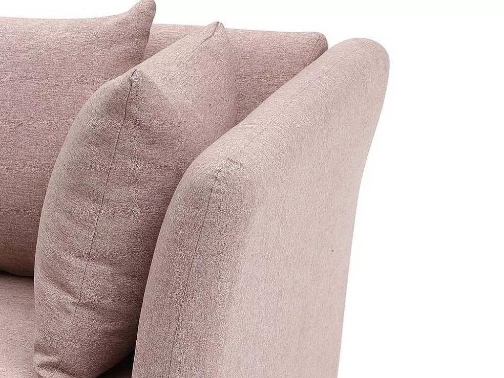 Vente-unique Chaise-Longue Direita Em Tecido Cor-De-Rosa - Napasa* Chaise Longue