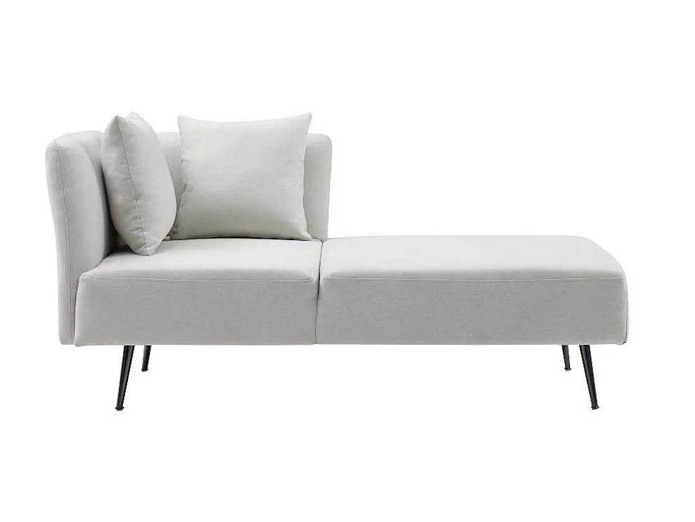 Vente-unique Chaise-Longue Direita Em Tecido Creme - Napasa* Chaise Longue