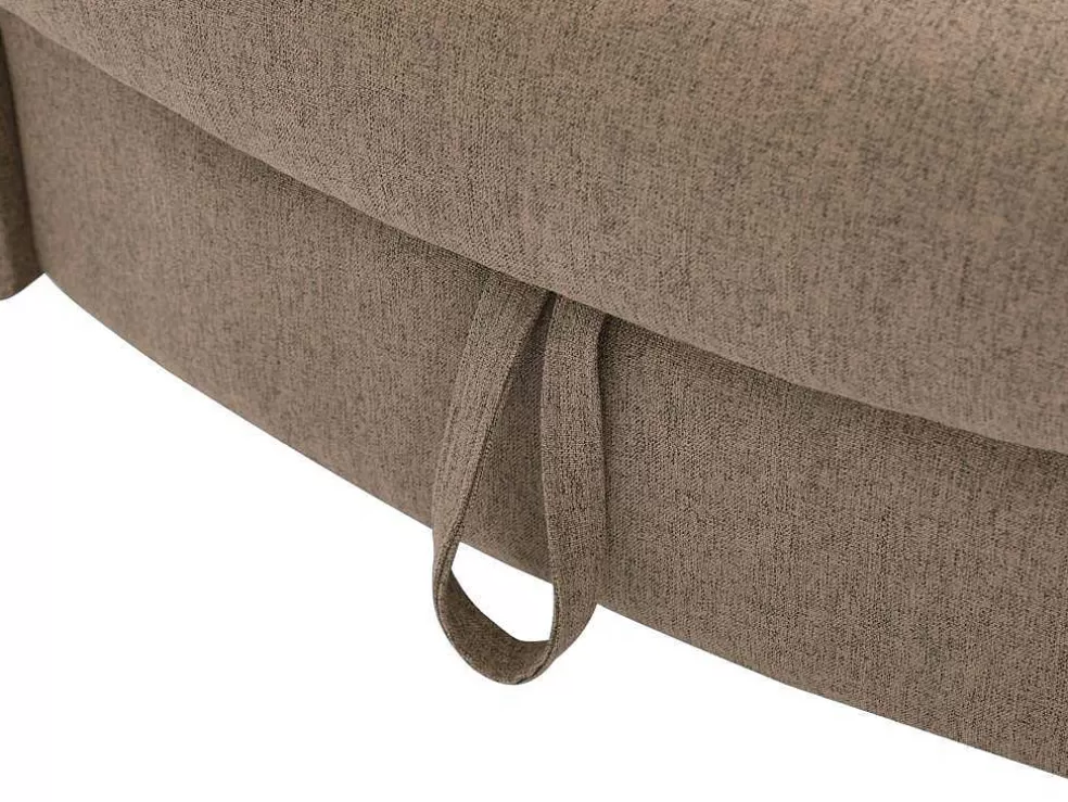 Vente-unique Chaise-Longue Esquerda Convertivel Em Tecido Castanho Com Espaco De Arrumação - Penelope* Chaise Longue