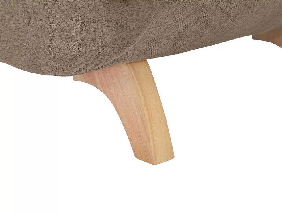 Vente-unique Chaise-Longue Esquerda Convertivel Em Tecido Castanho Com Espaco De Arrumação - Penelope* Chaise Longue