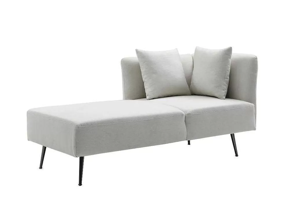 Vente-unique Chaise-Longue Esquerda Em Tecido Creme - Napasa* Chaise Longue