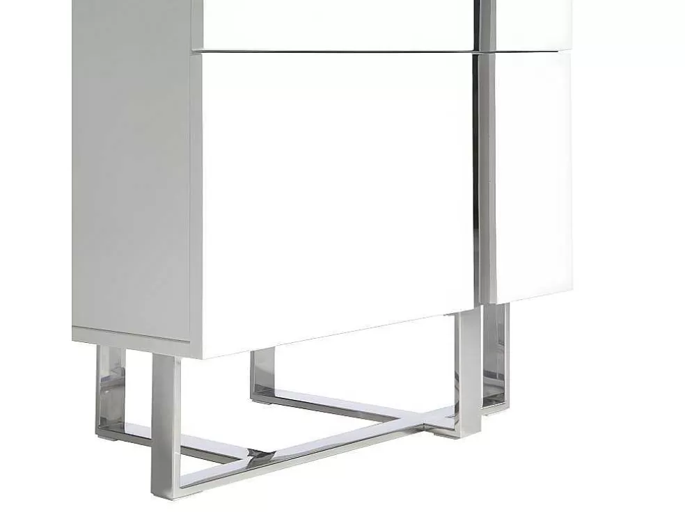 Angel Cerda Chiffonier Em Mdf Lacado Branco Brilhante Com Cinco Gavetas 7018* Cómoda