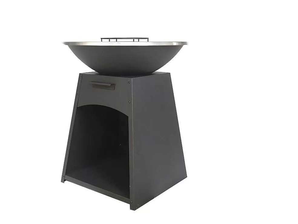 Vente-unique Churrasco, Chapa, Braseiro Em Aco C81 X L81 X A96 Cm Preto - Corvera* Barbecue, Braseiro De Jardim, Plancha