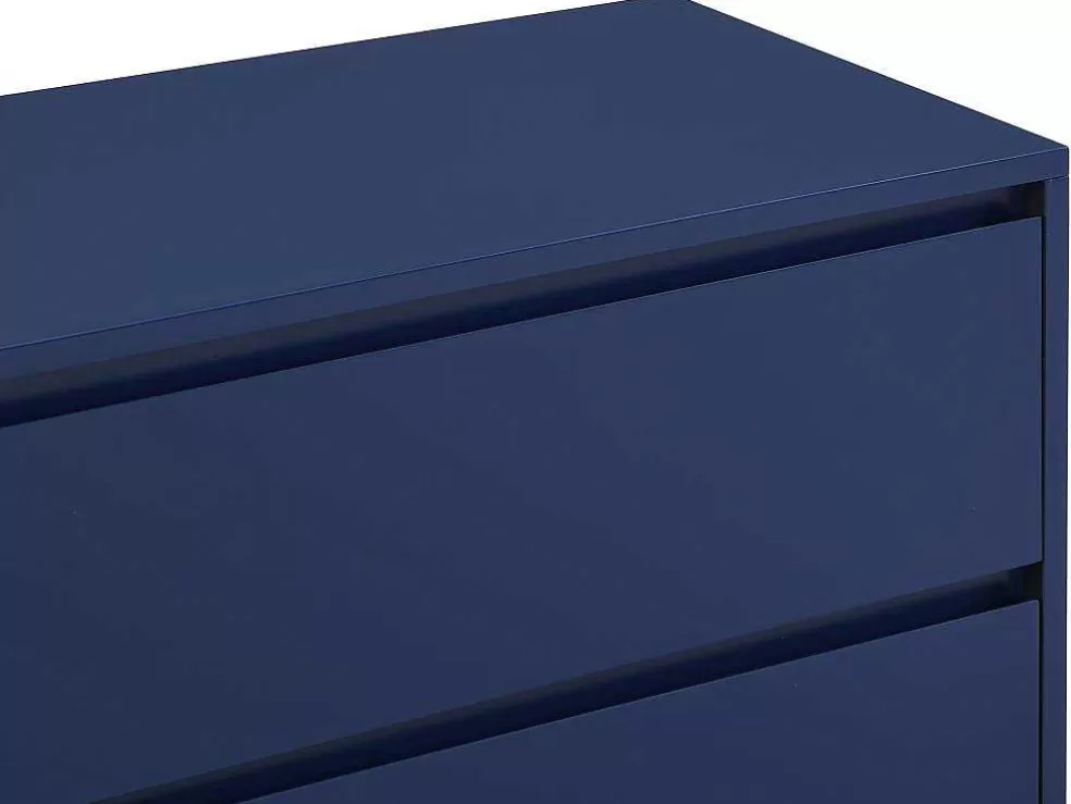 PASCAL MORABITO Cómoda 6 Gavetas Mdf E Metal Lacado A Azul E Dourado - Korasa De * Cómoda