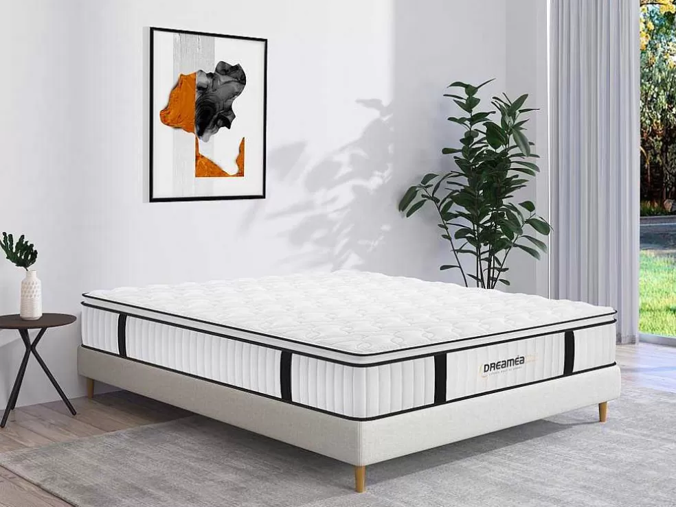 DREAMEA HOTEL Colchão Anti-Fogo De Molas Ensacadas E Sobrecolchão Integrado Delice De - 180X200 Cm* Colchão De 2 Lugares