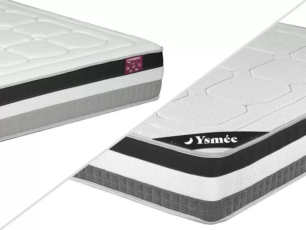 Ysmée Colchão De Molas Ensacadas 5 Zonas E Memória De Forma Esp. 28 Cm De 160 X 200 Cm - Loubio* Colchão De 2 Lugares