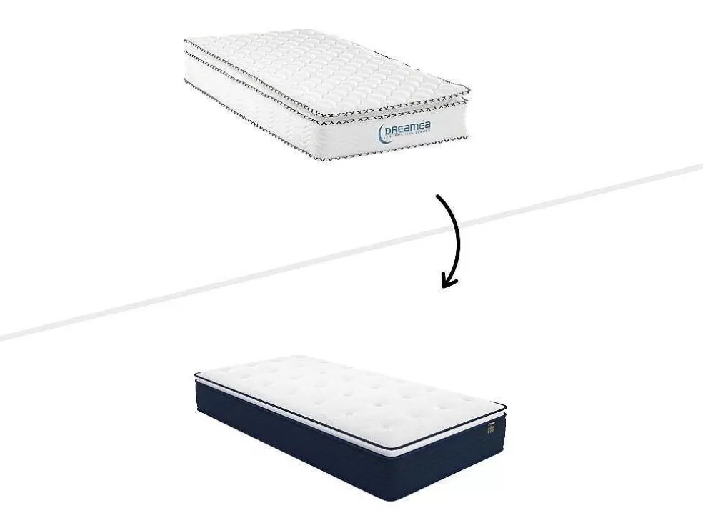 Ysmée Colchão De Molas Ensacadas E Sobrecolchão Integrado Altier De Dreamea - 80X200 Cm* Colchão De 1 Lugar