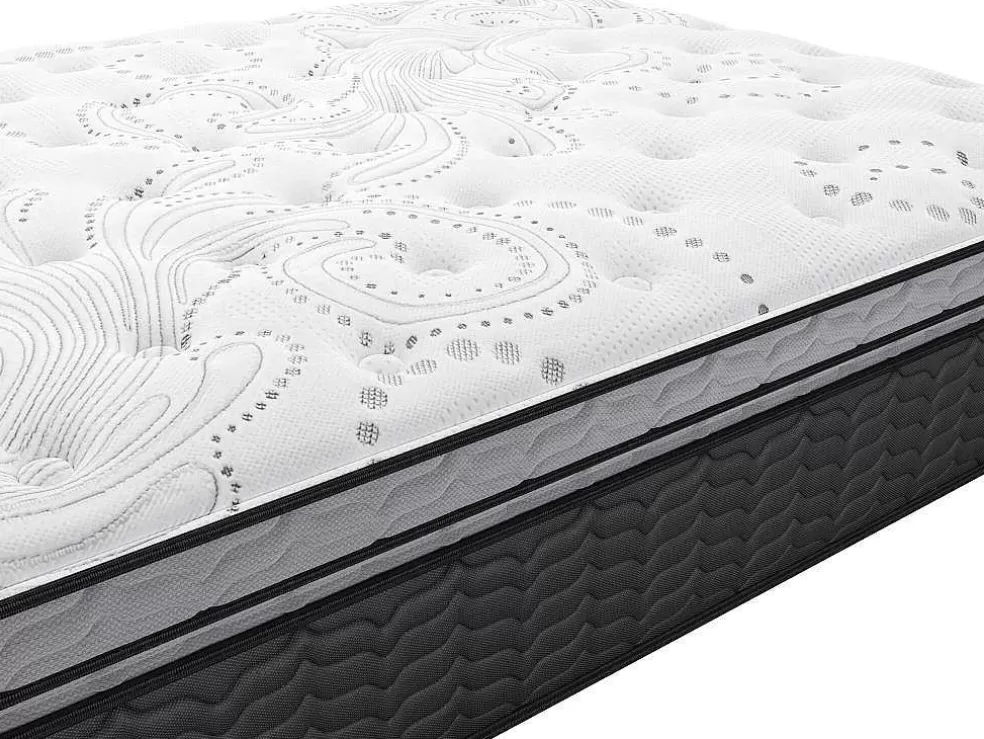 DREAMEA Colchão De Molas Ensacadas E Sobrecolchão Integrado Gamiani De - 160 X 200 Cm* Colchão Com Memória De Forma