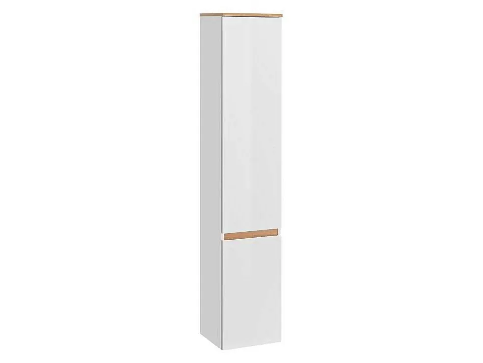 Vente-unique Coluna De Casa De Banho Branca Com 5 Prateleiras Cor Natural Clara E Branca - Anida* Coluna De Casa De Banho