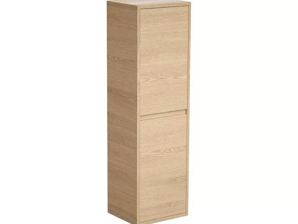 Vente-unique Coluna De Casa De Banho, Folha De Carvalho, C30 X L35 X A120 Cm - Enosea* Coluna De Casa De Banho