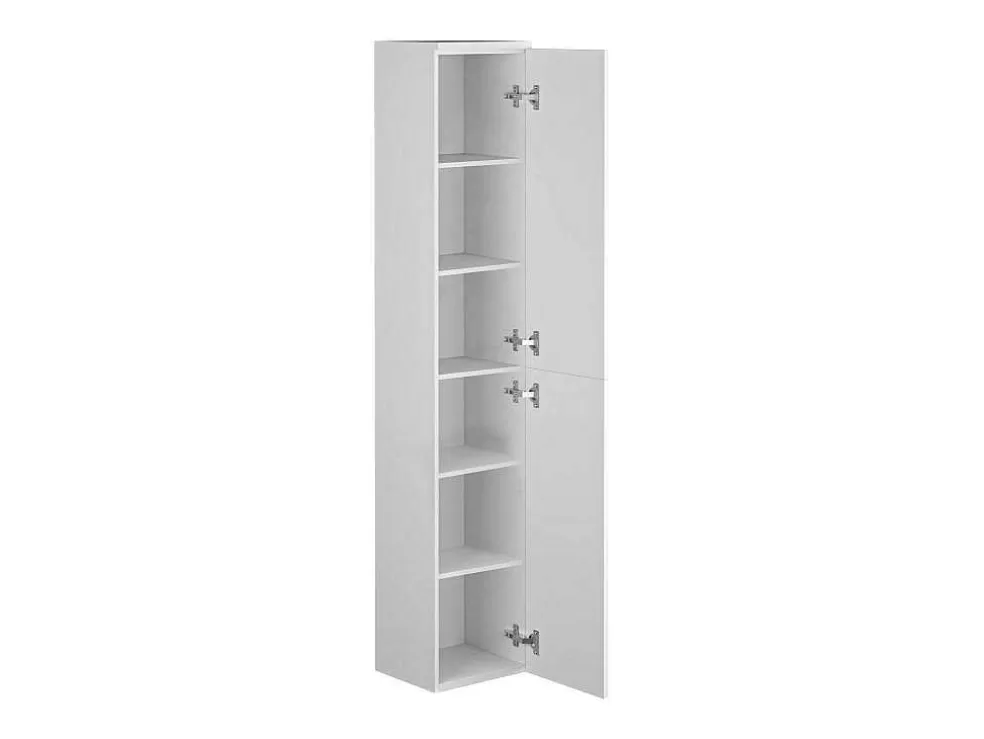 Vente-unique Coluna De Casa De Banho Suspensa, 6 Prateleiras, Cor Branca C30Xl25Xa160 Cm - Kayla* Coluna De Casa De Banho