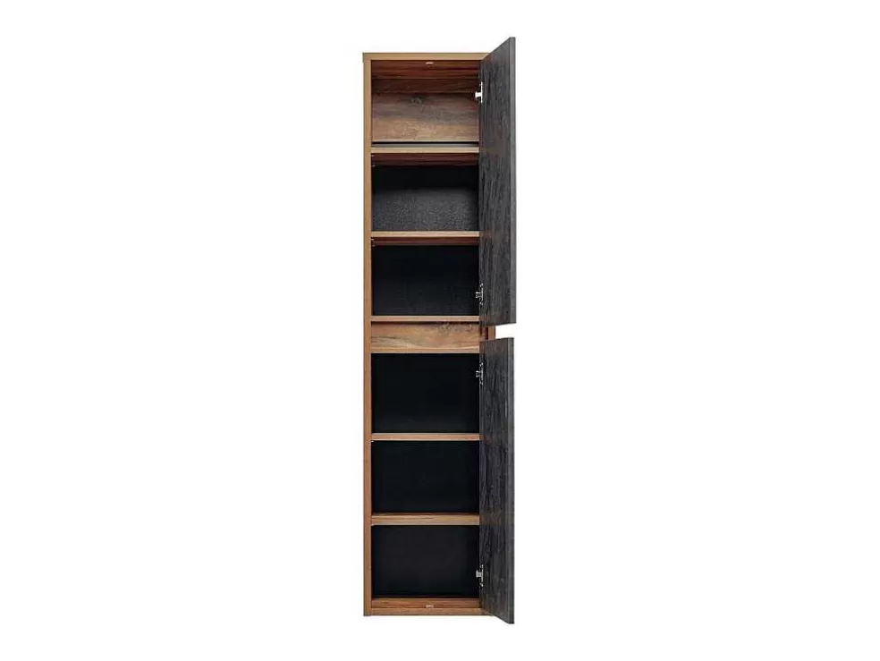 Vente-unique Coluna De Casa De Banho Suspensa Cor Natural E Antracite A170 Cm - Tikitiki* Coluna De Casa De Banho