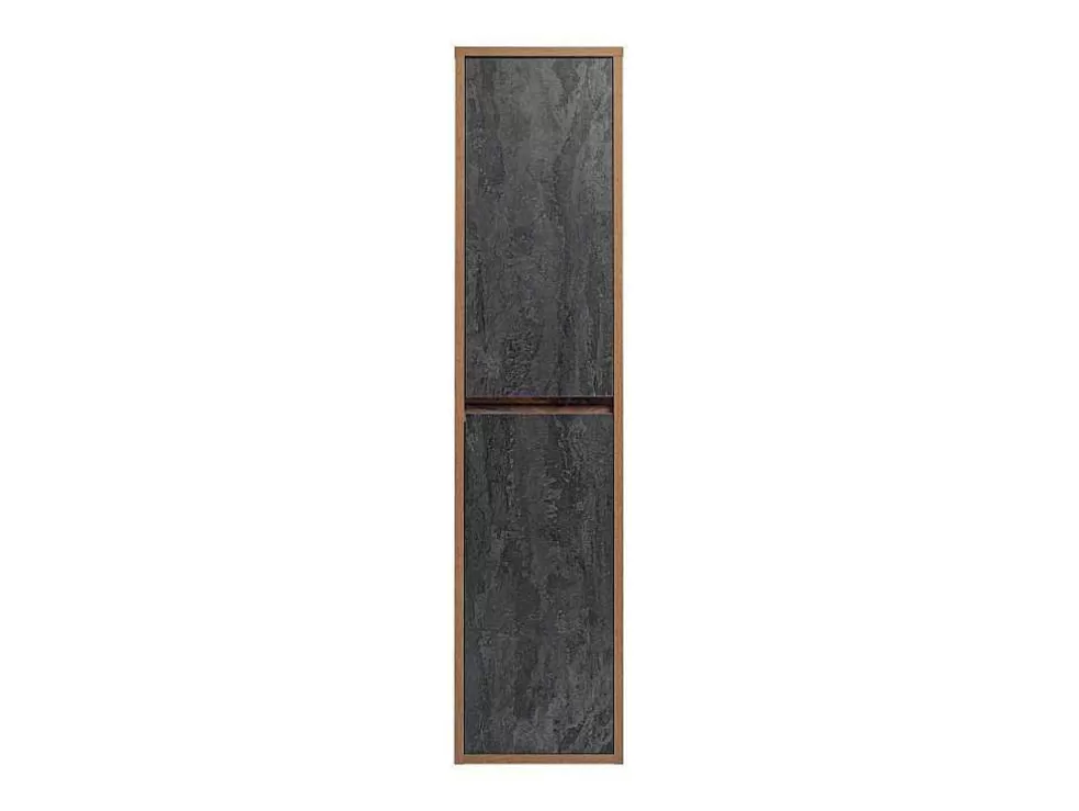 Vente-unique Coluna De Casa De Banho Suspensa Cor Natural E Antracite A170 Cm - Tikitiki* Coluna De Casa De Banho