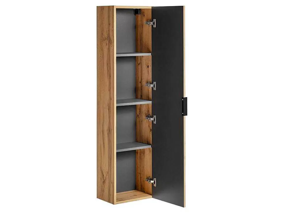 Vente-unique Coluna De Casa De Banho Suspensa Estriada Natural Claro A140 Cm - Zevara* Promoções Casa De Banho & Bem-Estar